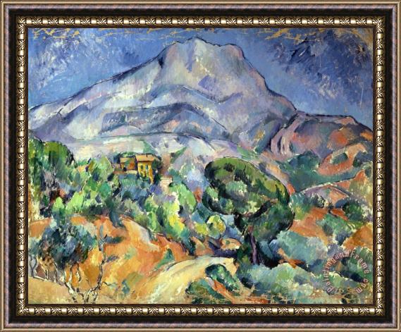 Paul Cezanne Mont Sainte Victoire Seen From La Route Du Tholonet Framed Print