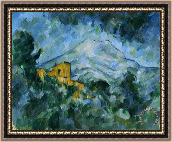 Paul Cezanne Montagne Sainte Victoire And Chateau Noir Framed Painting