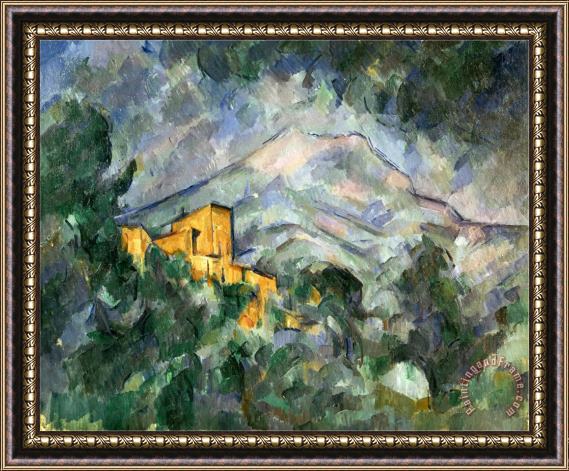 Paul Cezanne Montagne Sainte Victoire And The Black Chateau 1904 06 Framed Print