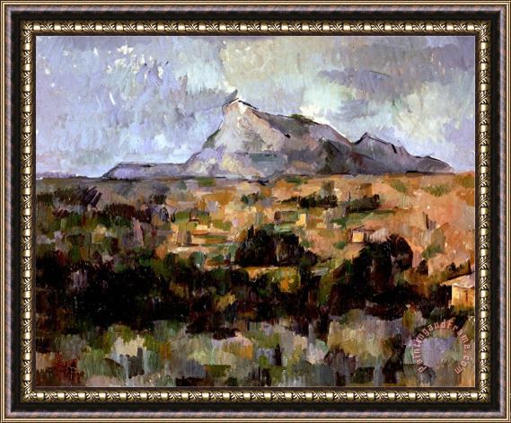 Paul Cezanne Montagne Sainte Victoire Circa 1882 85 Framed Painting