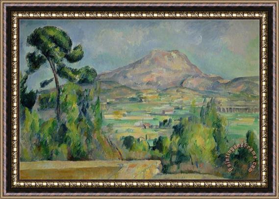 Paul Cezanne Montagne Sainte Victoire Circa 1887 90 Framed Painting