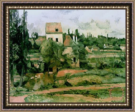 Paul Cezanne Moulin de la Couleuvre at Pontoise Framed Painting