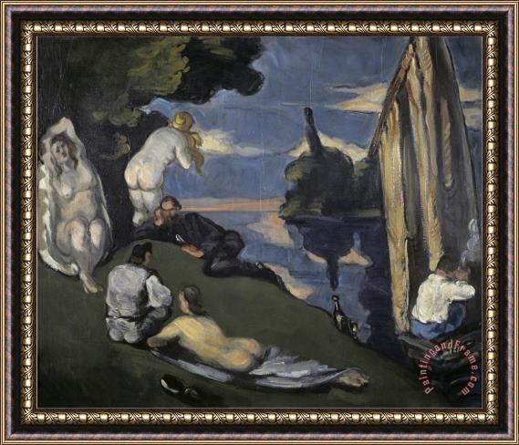 Paul Cezanne Pastorale Framed Painting