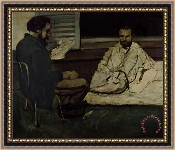 Paul Cezanne Paul Alexis 1847 1901 Reading a Manuscript to Emile Zola 1840 1902 1869 70 Oil on Canvas Framed Print