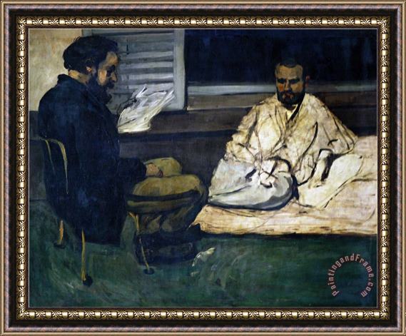 Paul Cezanne Paul Alexis Secretary to Zola Reading to Emile Zola 1869 1870 Framed Print