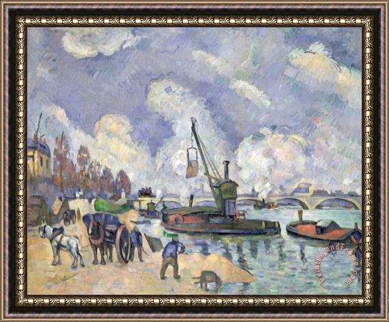 Paul Cezanne Quai De Bercy Paris 1873 75 Framed Painting