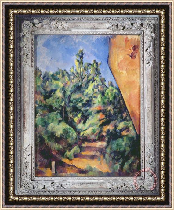 Paul Cezanne Red Rock C 1895 Framed Painting