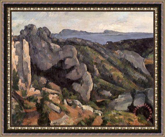Paul Cezanne Rochers Estaque Rocks at L Estaque France 1879 82 Framed Print