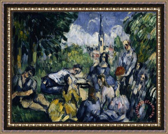 Paul Cezanne Rustic Lunch Framed Painting
