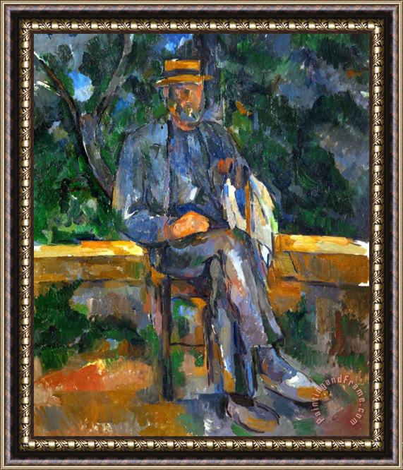 Paul Cezanne Seated Man 1905 1906 Framed Painting