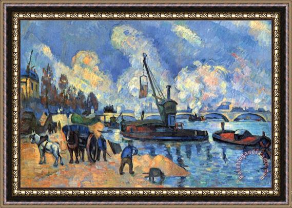Paul Cezanne Seine at Bercy Framed Painting