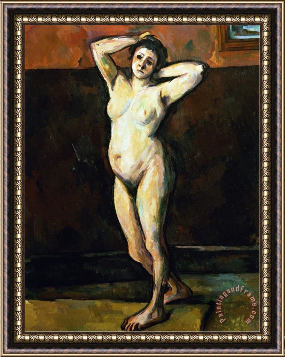 Paul Cezanne Standing Nude Framed Painting
