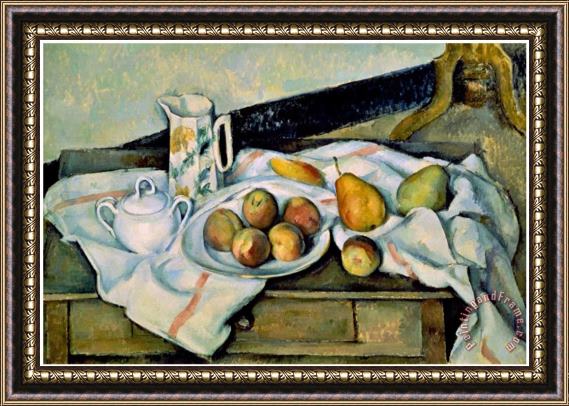 Paul Cezanne Still Life of Peaches And Pears Framed Print