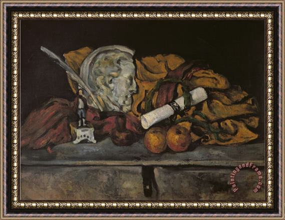 Paul Cezanne Still Life of The Artist S Accessories 1872 Framed Print
