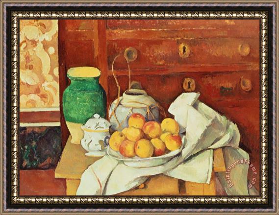 Paul Cezanne Still Life With A Chest Of Drawers Framed Print