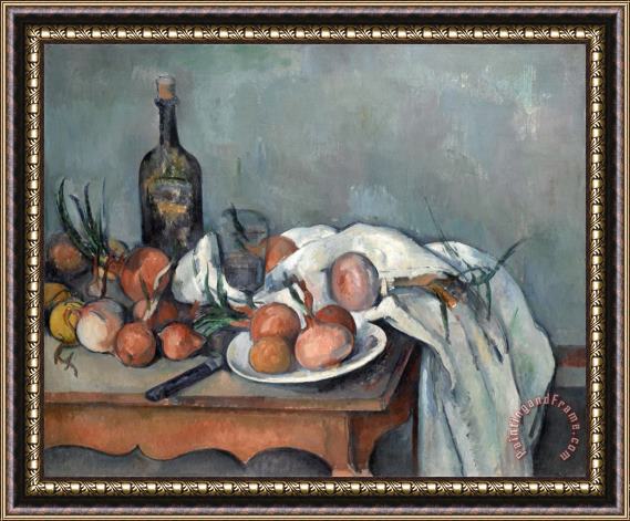 Paul Cezanne Still Life with Onions Circa 1895 Framed Painting