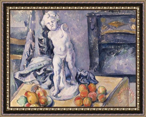 Paul Cezanne Still Life With Statuette Framed Print