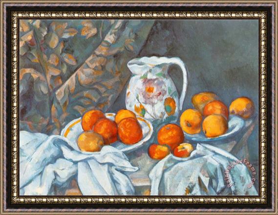 Paul Cezanne Still Life with Tablecloth Framed Painting