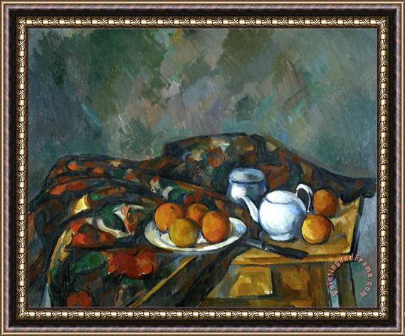 Paul Cezanne Still Life with Teapot 1902 1906 Framed Print