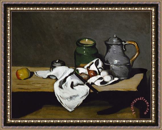 Paul Cezanne Still Life with Teapot Framed Painting