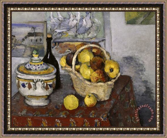 Paul Cezanne Still Life with Tureen C 1877 Framed Painting
