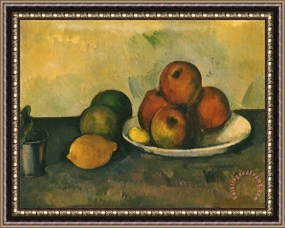 Paul Cezanne Study of Apples Lemon 1890 Framed Print