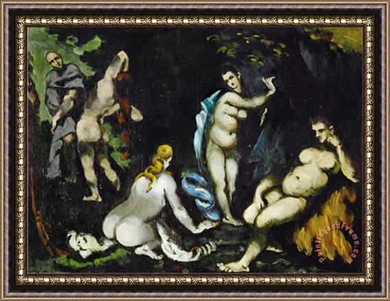 Paul Cezanne Temptation of Saint Anthony 1867 70 Framed Painting