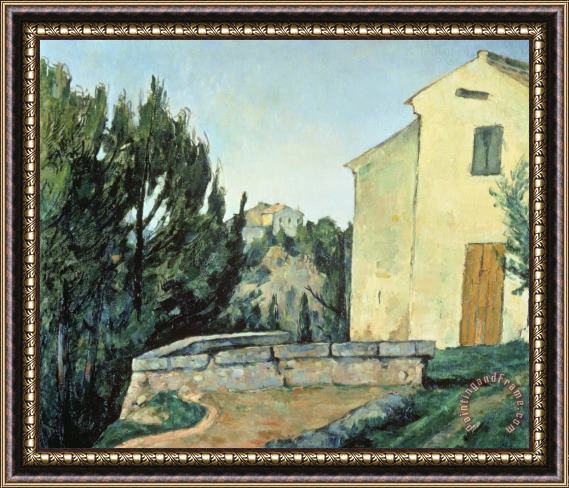 Paul Cezanne The Abandoned House at Tholonet Framed Painting