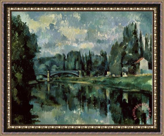 Paul Cezanne The Banks of Marne at Creteil Framed Painting