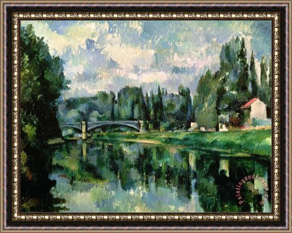 Paul Cezanne The Banks of The Marne at Creteil Circa 1888 Framed Print