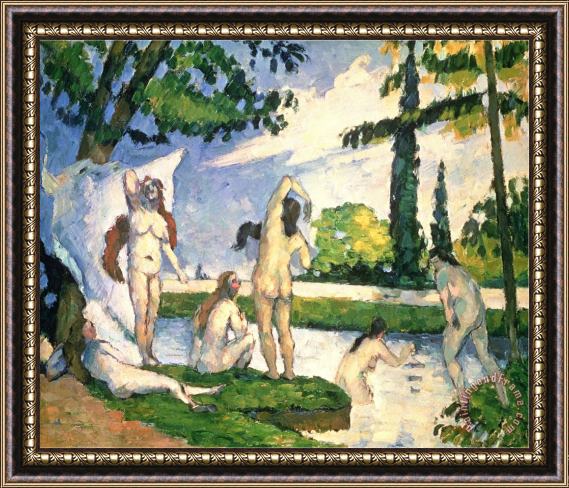 Paul Cezanne The Bathers 1873 77 Framed Print