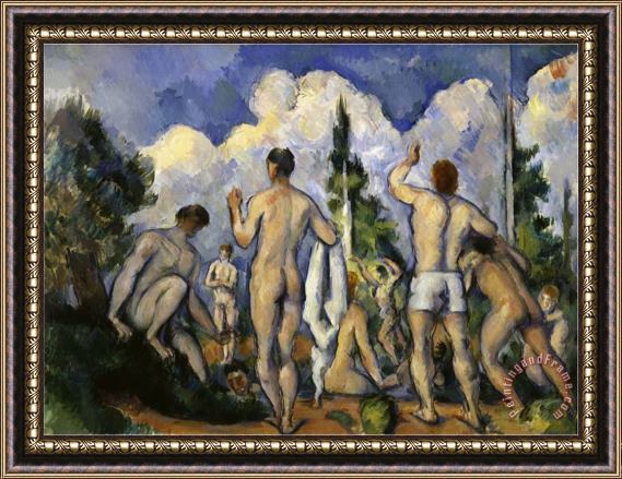 Paul Cezanne The Bathers C 1890 Framed Print