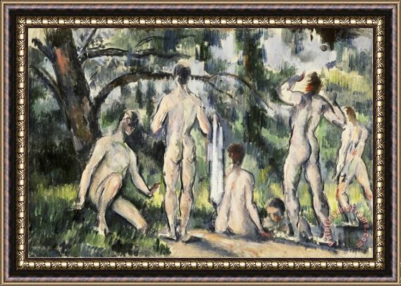 Paul Cezanne The Bathers Framed Painting