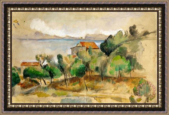 Paul Cezanne The Bay of L Estaque 1878 1882 Framed Painting