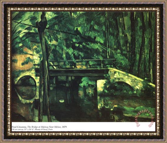 Paul Cezanne The Bridge at Maincy Near Melun Framed Print