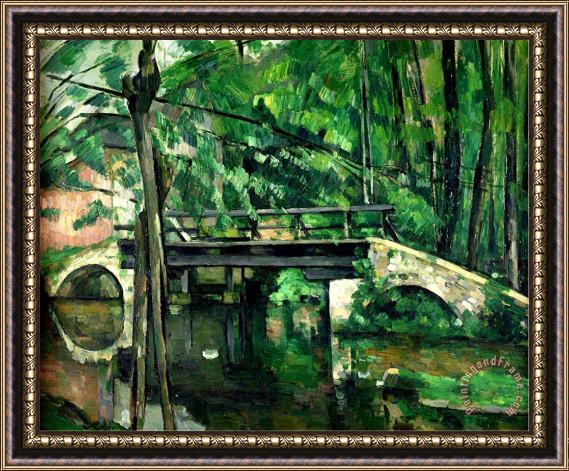 Paul Cezanne The Bridge at Maincy Or The Bridge at Mennecy Or The Little Bridge Circa 1879 Framed Painting