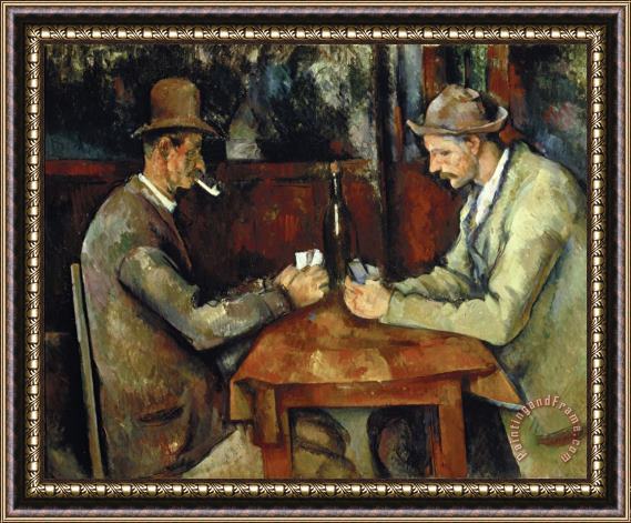 Paul Cezanne The Card Players 1890 92 Framed Painting