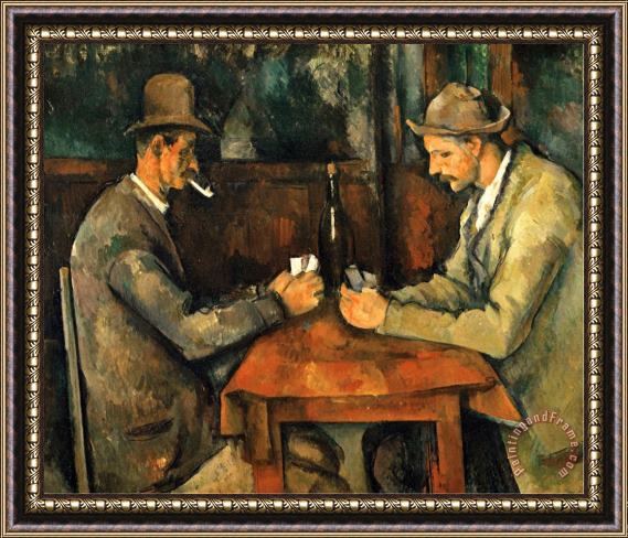 Paul Cezanne The Card Players 1890 95 Framed Painting