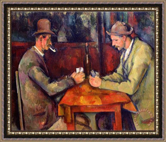 Paul Cezanne The Card Players 1893 96 Framed Painting