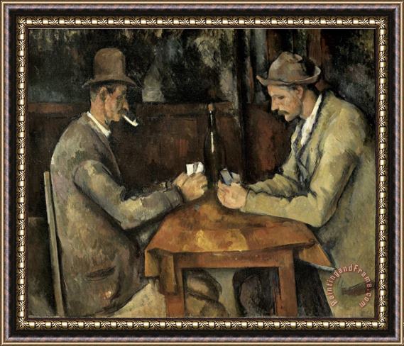 Paul Cezanne The Card Players Les Joueurs De Cartes Framed Painting