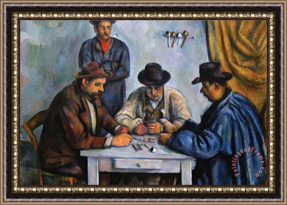 Paul Cezanne The Card Players Framed Painting