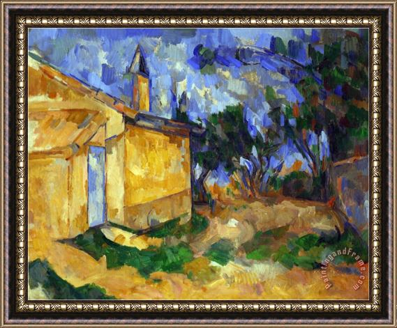 Paul Cezanne The Cottage of M Jourdan 1906 Framed Print