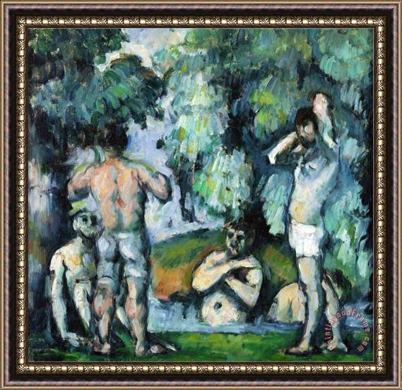 Paul Cezanne The Five Bathers 1875 77 Framed Painting