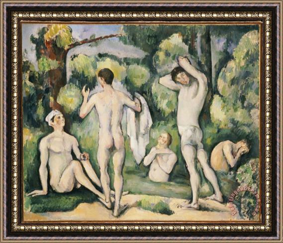 Paul Cezanne The Five Bathers C 1880 82 Framed Print