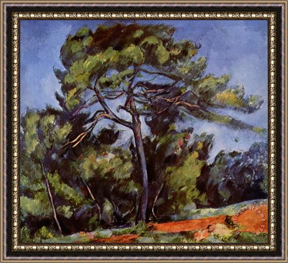 Paul Cezanne The Great Pine Framed Painting