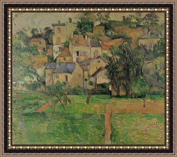 Paul Cezanne The Hermitage at Pontoise 1884 Oil on Canvas Framed Painting