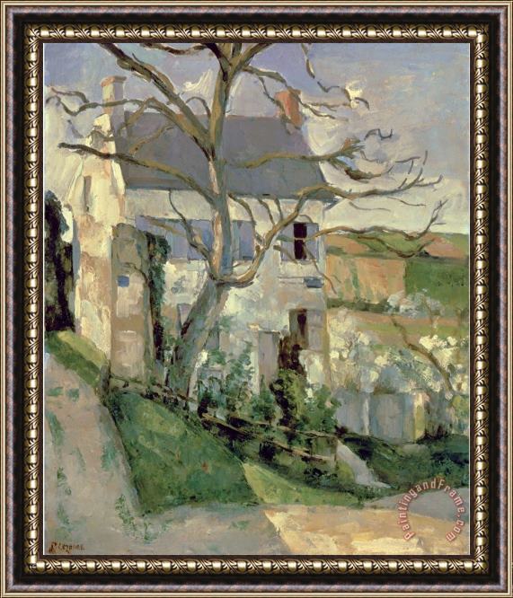 Paul Cezanne The House And The Tree C 1873 74 Framed Painting
