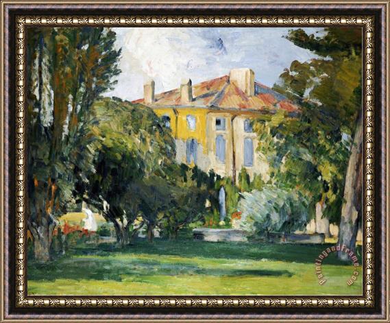 Paul Cezanne The House at Jas De Bouffan 1882 1885 Framed Painting
