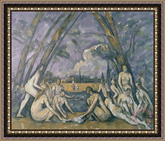 Paul Cezanne The Large Bathers C 1900 05 Oil on Canvas Framed Painting