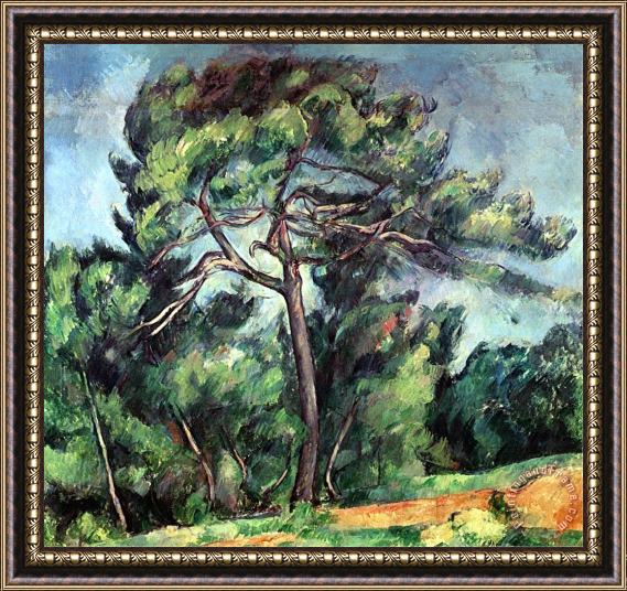 Paul Cezanne The Large Pine Circa 1889 Framed Painting